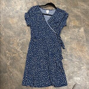 Kaileigh Blue Flutter Sleeve Midi Sundress